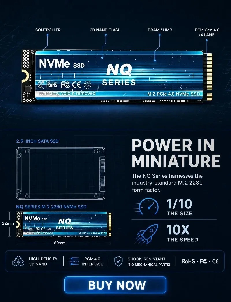 NQ SERIES NVME SSD 2TB/4TB NVM - đánh giá và giá M.2 Nvme 4Tb Pcie 4.0 Ssd