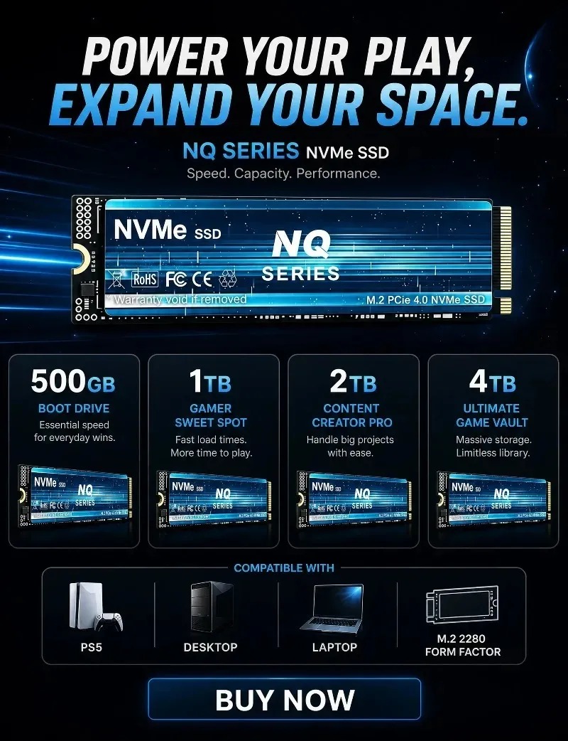 NQ SERIES NVME SSD 2TB/4TB NVM - đánh giá và giá M.2 Nvme 4Tb Pcie 4.0 Ssd